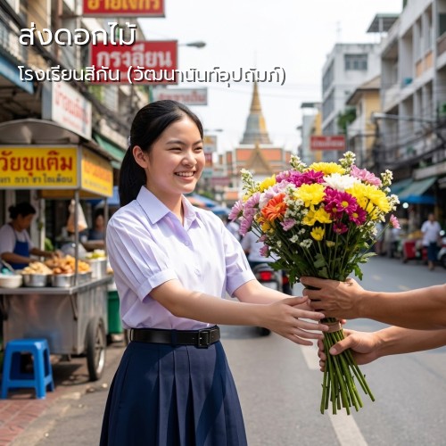 บริการ กลิ่นมาลี บริการส่งดอกไม้|โรงเรียนสีกัน (วัฒนานันท์อุปถัมภ์)-ถนนสรงประภา
