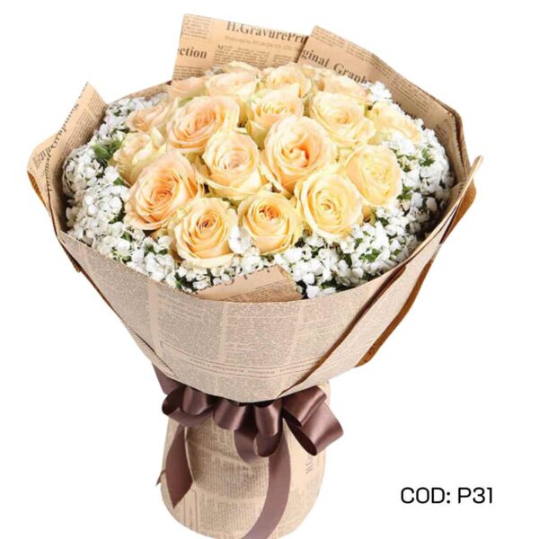P31 กุหลาบแคนตาลูป ล้อมยิบโซ
