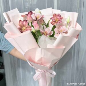 PP02-ช่อดอกทิวลิป ดอกไม้ประดิษฐ์ เสมือนจริง มีจำกัด