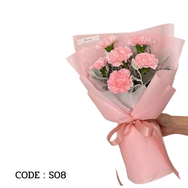 S08 ช่อดอกคาร์เนชั้น 6 ดอก