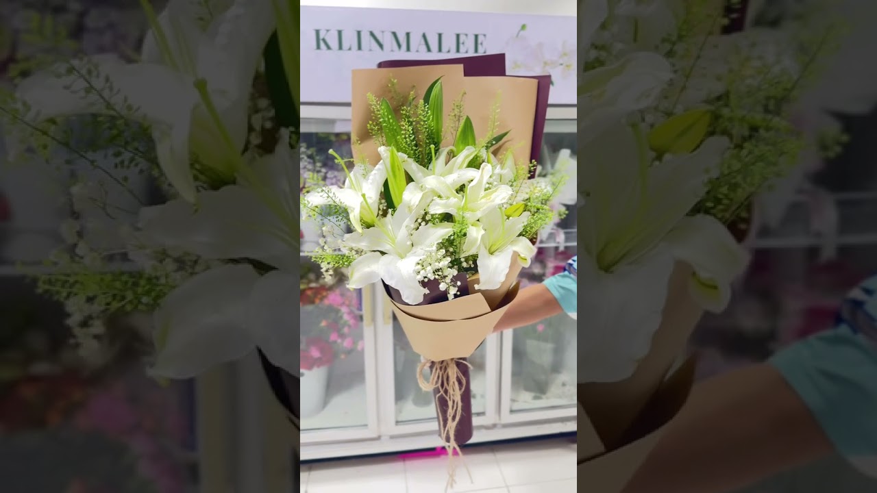 ดอกลิลลี่ขาว (White Lily)  #ร้านดอกไม้ใกล้ฉัน #bouquet #ร้านดอกไม้สะพานควาย