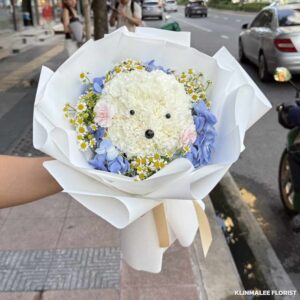 CAR07-ช่อคาร์เนชั่นน่ารัก-ผสมไฮเดรยเยีย