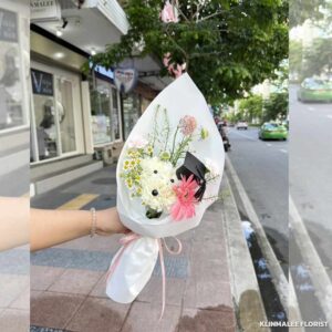 CAR06-ช่อดอกไม้หมาน่ารักมินิ-แสดงความยินดี